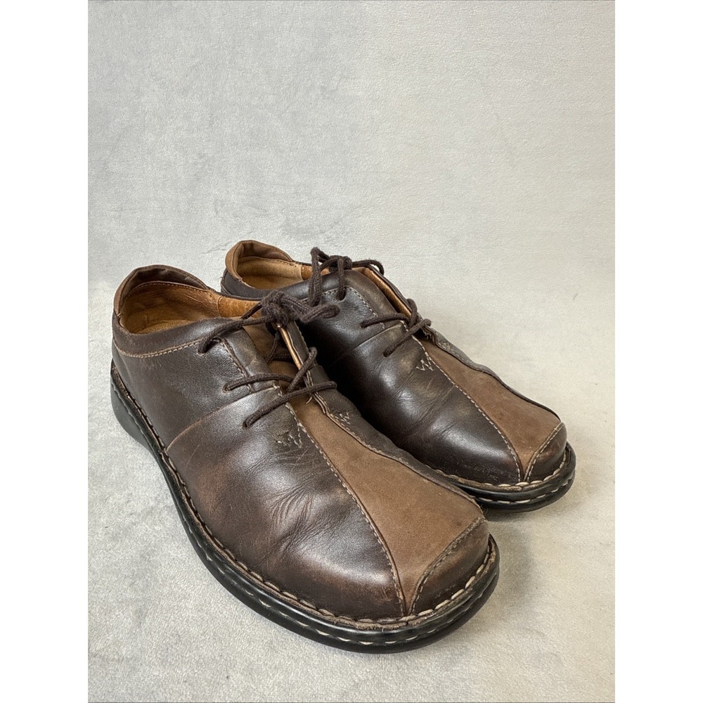 Josef Seibel Shoes Womens Size 6.5 Brown Two Tone Size 37 Lace Up Loafer Leather